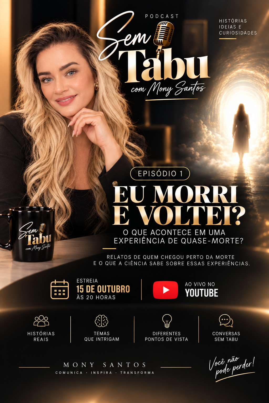 Banner oficial do podcast Sem Tabu com Mony Santos